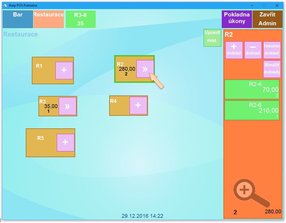 Zobrazen&iacute; možnost&iacute; pro pr&aacute;ci s otevřen&yacute;m &uacute;čtem