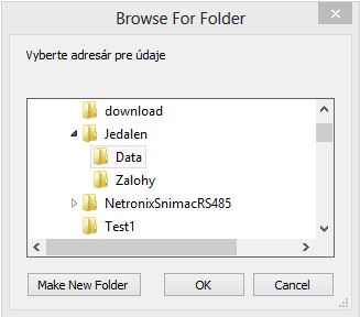 Vyber adresara s datami aplikacie Vyber adresara s datami aplikacie