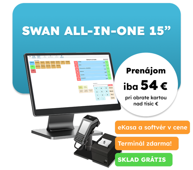 Combo Tablet 15“ eKasa + terminál + printer