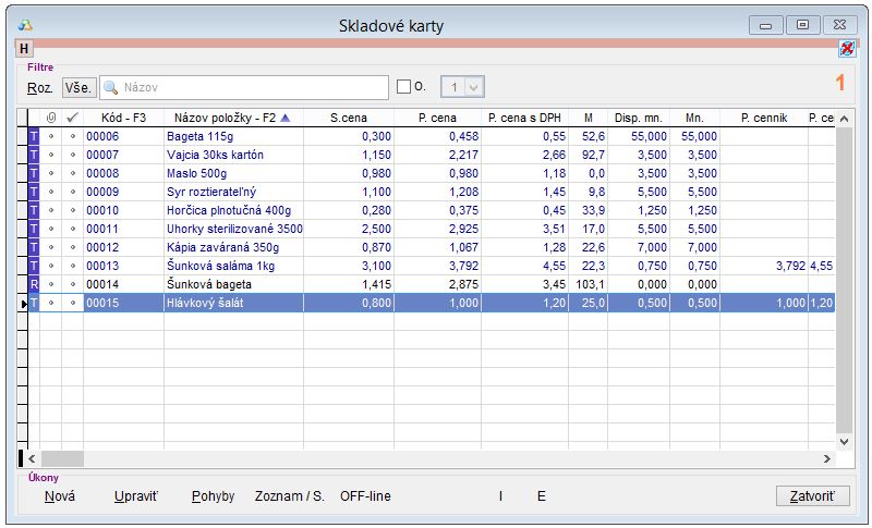 Skladov&eacute; karty - množstv&aacute; po vytvoren&iacute; pr&iacute;jmu recept&uacute;ry